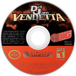 Cartridge artwork for Def Jam Vendetta on the Nintendo GameCube.