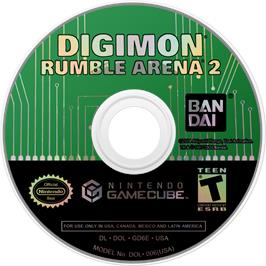 Cartridge artwork for Digimon Rumble Arena 2 on the Nintendo GameCube.