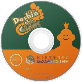 Cartridge artwork for Doshin the Giant on the Nintendo GameCube.