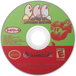 Cartridge artwork for Eggo Mania on the Nintendo GameCube.