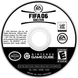 Cartridge artwork for FIFA 06 on the Nintendo GameCube.