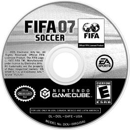 Cartridge artwork for FIFA 07 on the Nintendo GameCube.