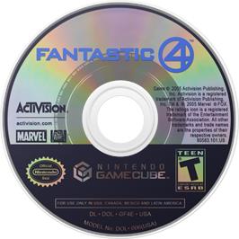 Cartridge artwork for Fantastic Four on the Nintendo GameCube.