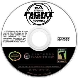 Cartridge artwork for Fight Night Round 2 on the Nintendo GameCube.