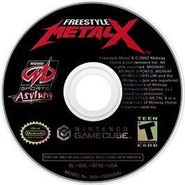 Cartridge artwork for Freestyle Metal X on the Nintendo GameCube.