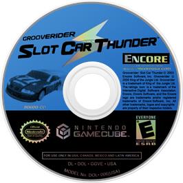 Cartridge artwork for Grooverider - Slot Car Thunder on the Nintendo GameCube.