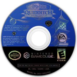 Cartridge artwork for Harry Potter: Quidditch World Cup on the Nintendo GameCube.