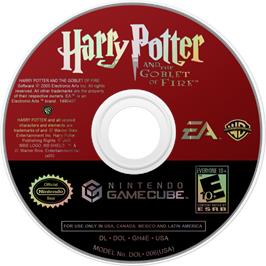 Cartridge artwork for Harry Potter and the Goblet of Fire on the Nintendo GameCube.