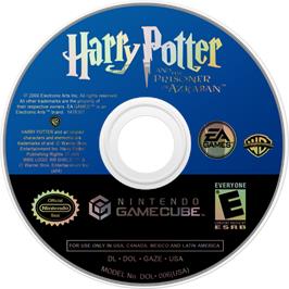 Cartridge artwork for Harry Potter and the Prisoner of Azkaban on the Nintendo GameCube.