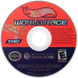 Cartridge artwork for Hot Wheels: World Race on the Nintendo GameCube.