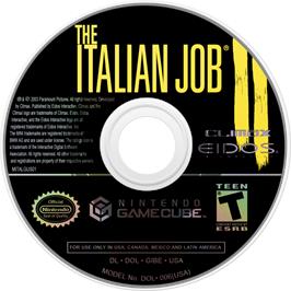 Cartridge artwork for Italian Job on the Nintendo GameCube.