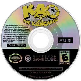 Cartridge artwork for Kao The Kangaroo - Round 2 on the Nintendo GameCube.