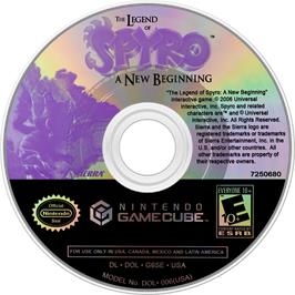 Cartridge artwork for Legend Of Spyro - A New Beginning, The on the Nintendo GameCube.
