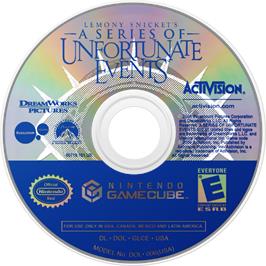 Cartridge artwork for Lemony Snicket's A Series of Unfortunate Events on the Nintendo GameCube.