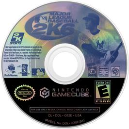 Cartridge artwork for Major League Baseball 2k6 on the Nintendo GameCube.
