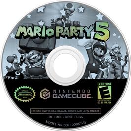 Cartridge artwork for Mario Party 5 on the Nintendo GameCube.