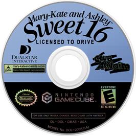 Cartridge artwork for Mary-Kate and Ashley: Sweet 16: Licensed to Drive on the Nintendo GameCube.