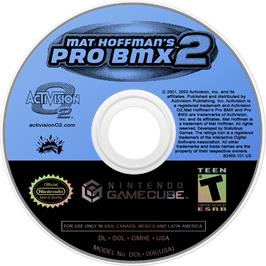 Cartridge artwork for Mat Hoffman's Pro Bmx 2 on the Nintendo GameCube.