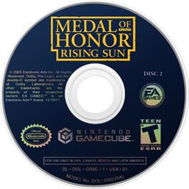 Cartridge artwork for Medal of Honor: Rising Sun on the Nintendo GameCube.