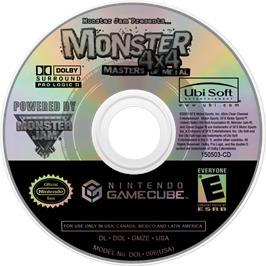 Cartridge artwork for Monster 4x4: Masters of Metal on the Nintendo GameCube.