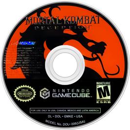 Cartridge artwork for Mortal Kombat: Deception on the Nintendo GameCube.