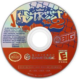 Cartridge artwork for NBA Street Vol. 2 on the Nintendo GameCube.