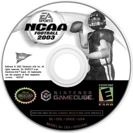 Cartridge artwork for NCAA Football 2003 on the Nintendo GameCube.