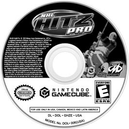 Cartridge artwork for NHL Hitz Pro on the Nintendo GameCube.