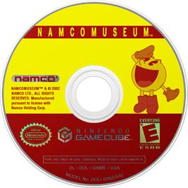 Cartridge artwork for Namco Museum on the Nintendo GameCube.