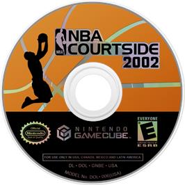 Cartridge artwork for Nba Courtside 2002 on the Nintendo GameCube.