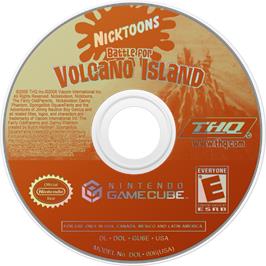 Cartridge artwork for Nicktoons - Battle For Volcano Island on the Nintendo GameCube.