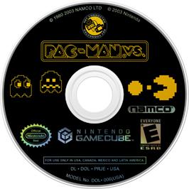 Cartridge artwork for Pac-Man Vs./Pac-Man World 2 on the Nintendo GameCube.