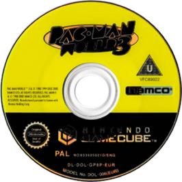 Cartridge artwork for Pac-Man World 3 on the Nintendo GameCube.