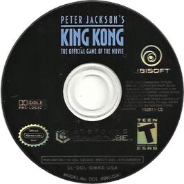 Cartridge artwork for Peter Jackson's King Kong: The Official Game of the Movie on the Nintendo GameCube.