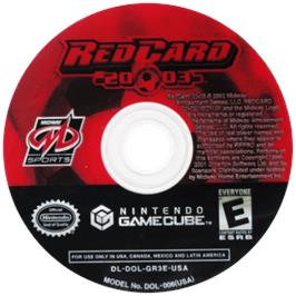 Cartridge artwork for RedCard 20-03 on the Nintendo GameCube.