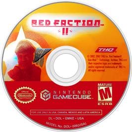 Cartridge artwork for Red Faction 2 on the Nintendo GameCube.