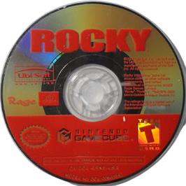 Cartridge artwork for Rocky on the Nintendo GameCube.