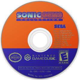 Cartridge artwork for Sonic Gems Collection on the Nintendo GameCube.