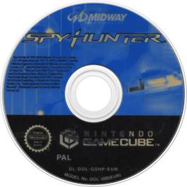 Cartridge artwork for Spy Hunter on the Nintendo GameCube.