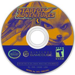 Cartridge artwork for Star Fox Adventures on the Nintendo GameCube.