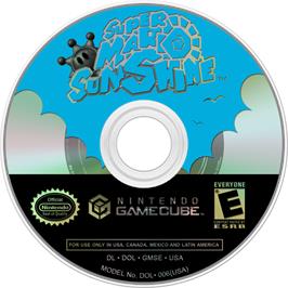 Cartridge artwork for Super Mario Sunshine on the Nintendo GameCube.