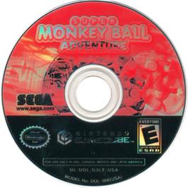 Cartridge artwork for Super Monkey Ball Adventure on the Nintendo GameCube.