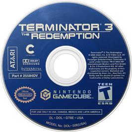 Cartridge artwork for Terminator 3 - The Redemption on the Nintendo GameCube.