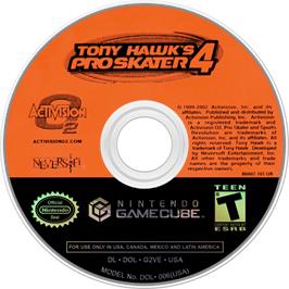 Cartridge artwork for Tony Hawk's Pro Skater 4 on the Nintendo GameCube.