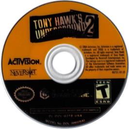 Cartridge artwork for Tony Hawk's Underground 2 on the Nintendo GameCube.
