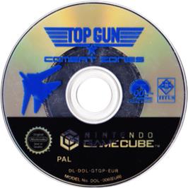 Cartridge artwork for Top Gun: Combat Zones on the Nintendo GameCube.