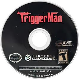 Cartridge artwork for Trigger Man on the Nintendo GameCube.