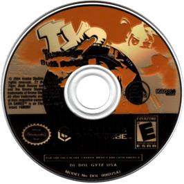 Cartridge artwork for Ty the Tasmanian Tiger 2: Bush Rescue on the Nintendo GameCube.