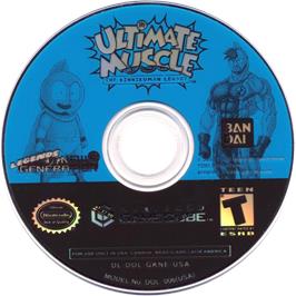 Cartridge artwork for Ultimate Muscle - Legends Vs New Generation on the Nintendo GameCube.