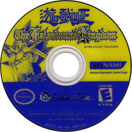 Cartridge artwork for Yu-Gi-Oh!: The Falsebound Kingdom on the Nintendo GameCube.